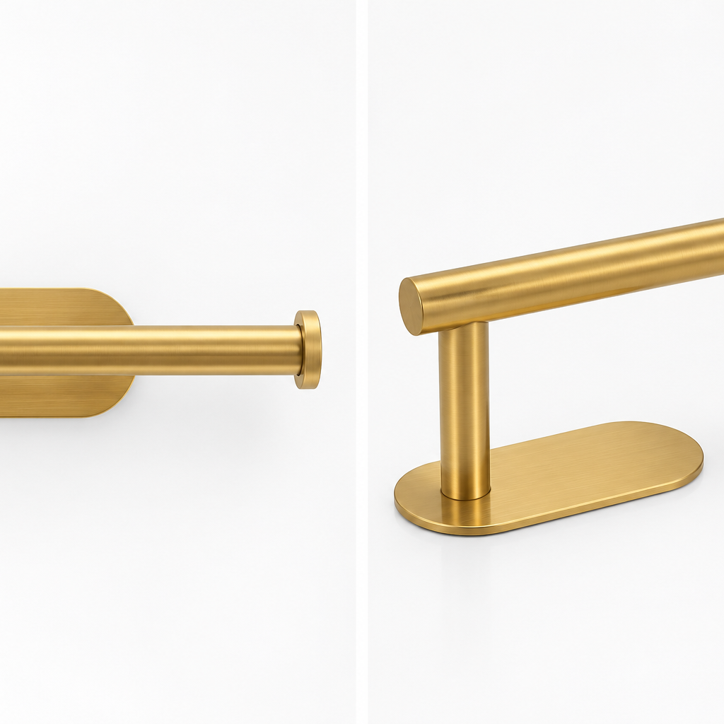 gold toilet roll holder