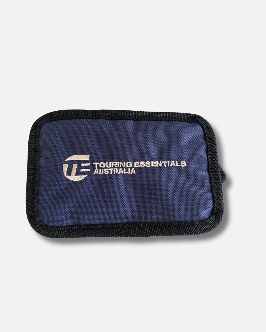 back of cord storage bag on white background