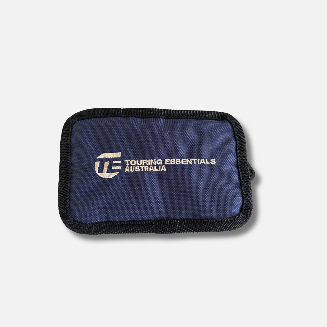 back of cord storage bag on white background