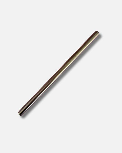 stainless steel straw on white background