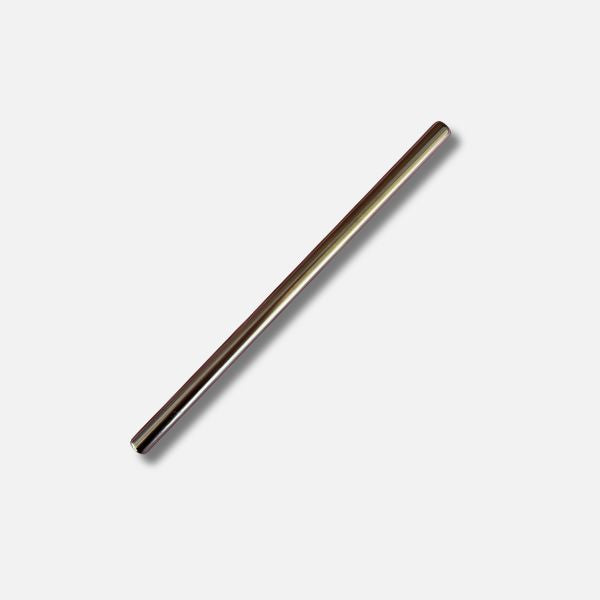 stainless steel straw on white background