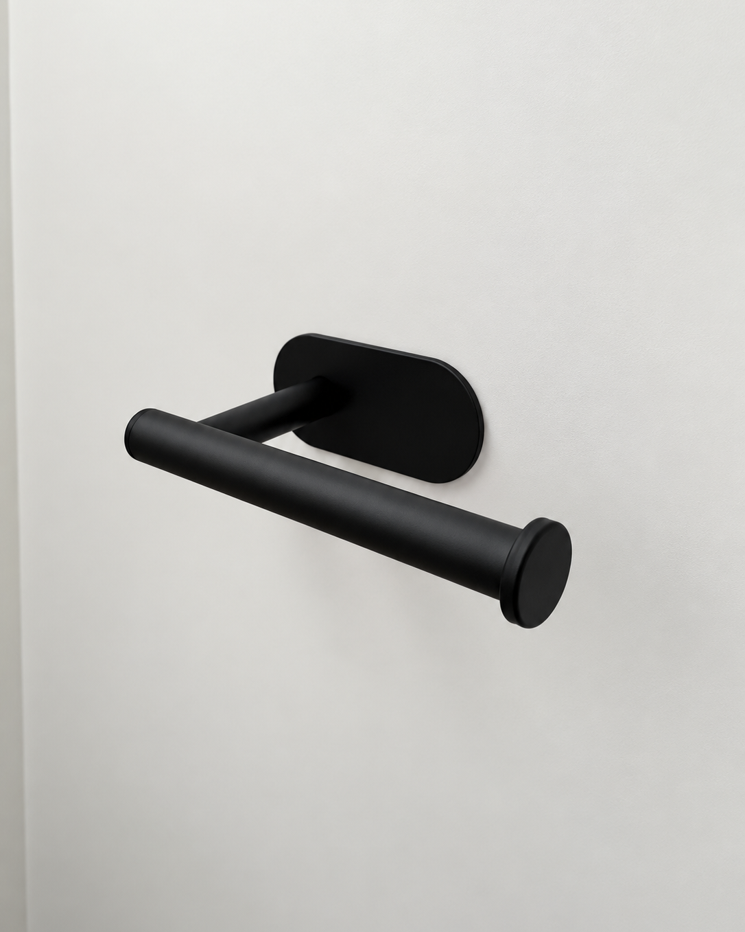 black toilet roll holder