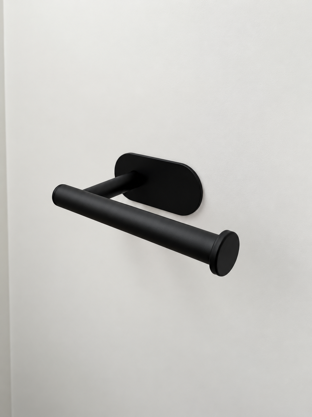 black toilet roll holder